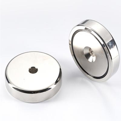 China Industrial Magnet N52 NdFeB Neodymium Round Magnet with Countersunk Hole Cylinder Magnet for sale