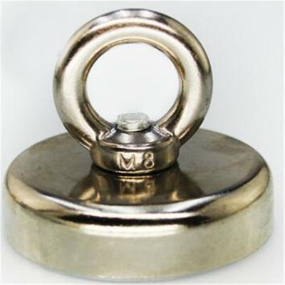 China 160KG Pull Force Fishing Magnet with Ropes and Eyebolt Industrial Magnet NdFeB Material for sale