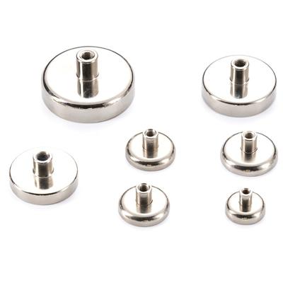 China Permanent Magnetic Materials Inside Screw Round Pot Magnet Neodymium Rare Earth Magnets for sale