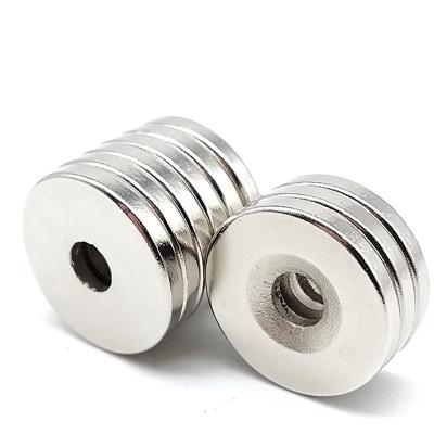 China Permanent Magnet Ring Magnets Neodymium Magnetic Strong Speaker Magnet with Hole for sale