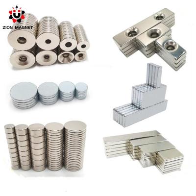 China Strong Magnetic Materials Permanent Neodymium Magnet with Durable Nickel Coating for sale