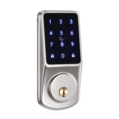 中国 Latest TTlock cylinder aluminum alloy panel tuya optional electric deadbolt keyless smart door electronic lock 販売のため