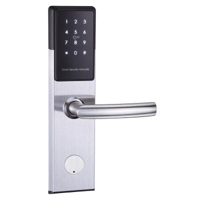 中国 ttlock smart home waterproof bluetooth security entrance door handle/cylinder cover stainless steel panel electronic fireproof certified hotel smart lock 販売のため