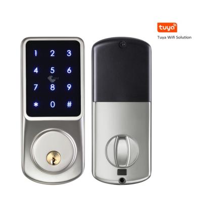 China Aluminum alloy panel home front door us single cylinder entry door lock deadbolt for sale