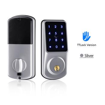 China Anti-peep Code Smartek TTlock APP Controls US Wireless Smart Standard Touch Screen Lock Deadbolt Electronic Door Lock for sale