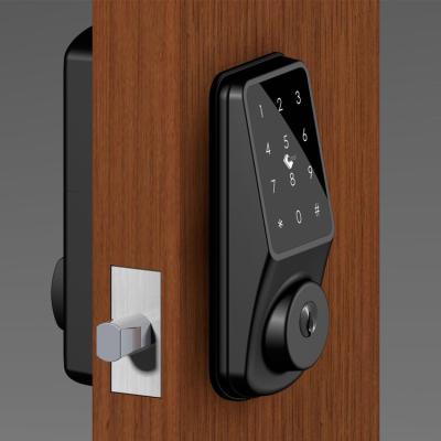 China TTlock Tuya Apartment 2022 APP Digital Touchpad Password Self-locking Keyless Card Entry Password Self-locking Door Locks Deadbolt WIFI Home WIFI Lock for sale