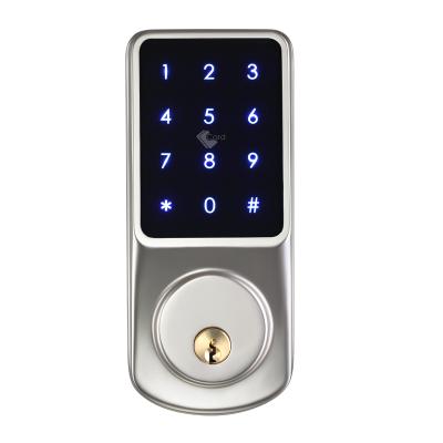 China Aluminum alloy panel Wifi technology tuya app card code lock tuya wifi main electric deadbolt en venta