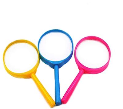 China Wholesale Kindergarten Kindergarten 3X Magnifier 3X Handheld Plastic Primary School Enlarge Plastic Magnifying Glass For Children for sale