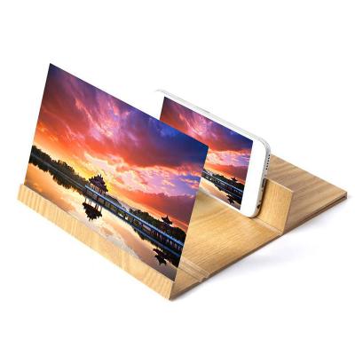 China Mobile 3D Amplifier Upgraded Wooden Grain Screen Magnifier 12inch Foldable Phone Mobile Phone Screen Amplifier for sale