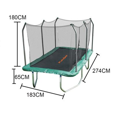 China FUMJUMP 16ft Large Rectangle Trampoline Eco-friendly Amusement Park With Safety Net Indoor Indoor Outdoor Playground for sale