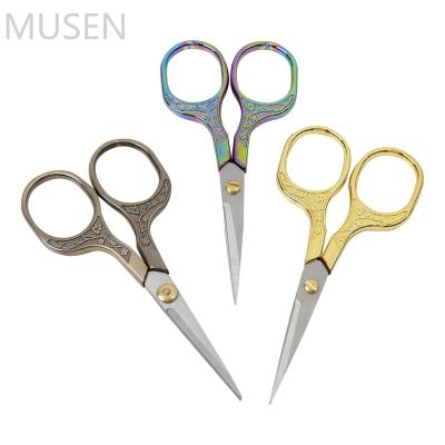 China Vintage Style Exquisite High Quality Stainless Steel Pattern Antique Embroidery Scissors for sale