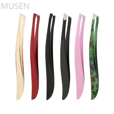 China Popular Profession Stainless Steel Eyebrow Tweezers Eyelash Beauty Makeup Tools High Quality Tweezers for sale