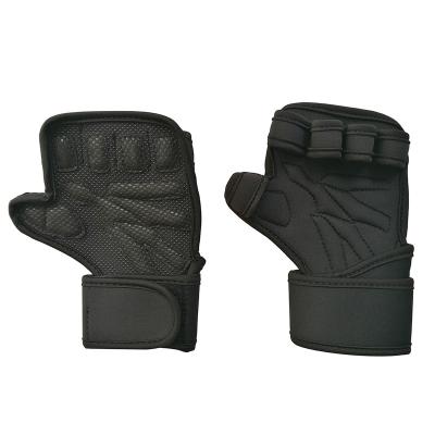 China Logo Weight Lifting Workout Gloves Custom Made Comfortable Black for sale