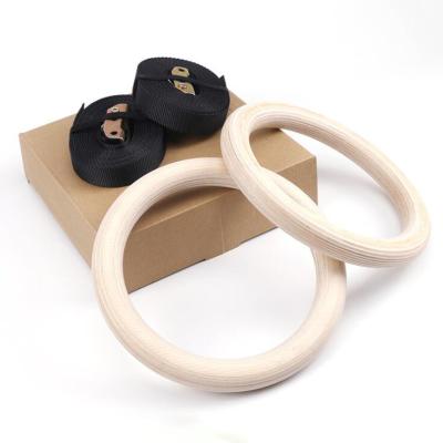 China Durable Wholesale Wooden Training Gymnastics Cross Rings for sale