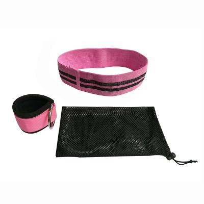 China Premium Pink Leg Workout Set Ankle Strap And Resistance Band for sale