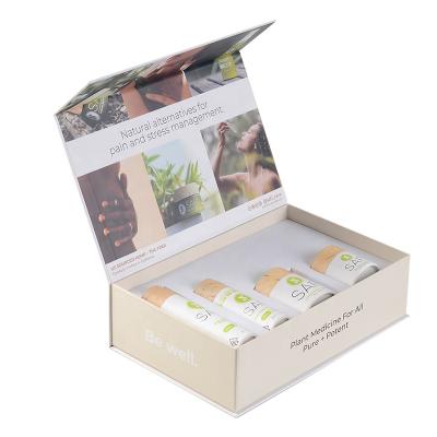 China Recyclable Customized Magnetic Closure Paper Packaging Lid Perfume Essential Oil Cosmetics Gift Box for sale