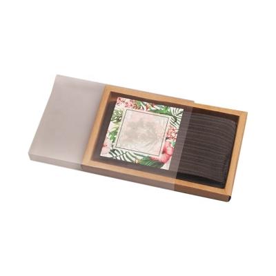 China Recyclable Customized Matte Clear Box Kraft Paper PVC For Paper Box With Clear Lid for sale