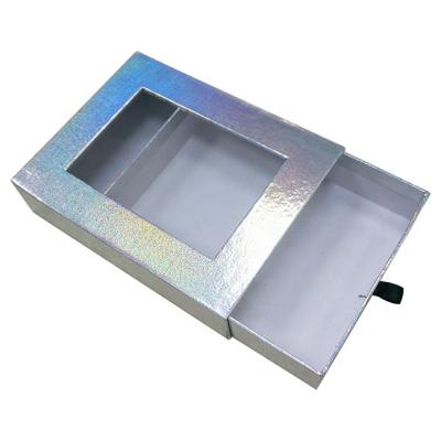 China Hot Selling Gift Box Drawer Hair Extension Wig Packaging Recyclable Customized Holographic Hair Packaging for sale