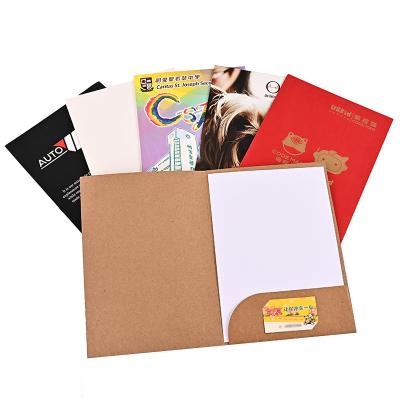 China paper & A4 Presentation Pockets Cardboard Customized Standing Paper File Folder for sale