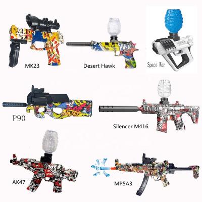 China Toy Gel Blasting Bun Factory 7-8mm Water Bullet Blasting Electric Electronic Shooting Gel Gun Blowing Toys for sale