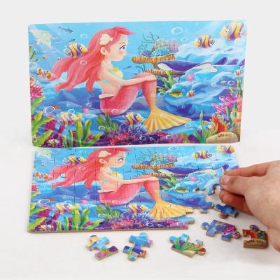 China DIY TOY China Market Jigsaw Puzzle 60pcs Wholesale Iron Wooden Box Wooden Children's Cartoon Animal Dinosaur Educational Toy for sale