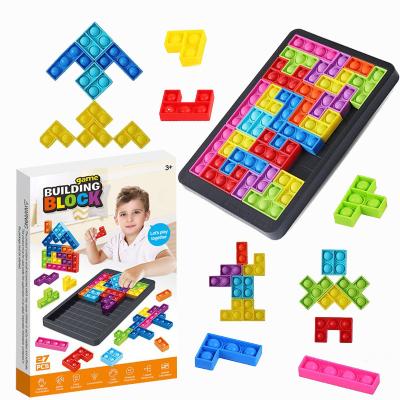 China DIY TOY New Shaky Person Toy Tetri Puzzle Anxiety Autism Building Block The Push Bubble Noise Puzzle for sale