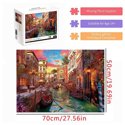 China Factory Direct Wholesale Custom 1000 Piece Jigsaw Puzzle Jigsaw Games Unzip Paper for sale