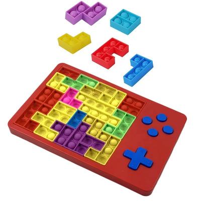 China DIY TOY Anxiety Autism Building Blocks Bubble Toys New Tangram Puzzle Game Tetri Puzzle for sale