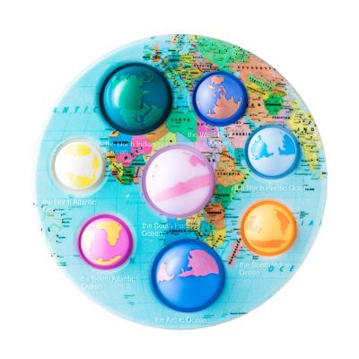 China Unzip Bubble Autism Relief Stress Stress Toys Silicone Earth Sensory Educational Toy Set for sale