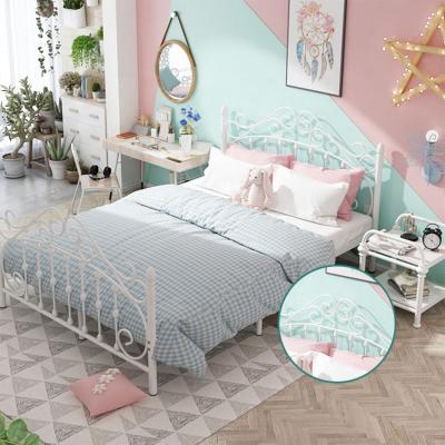 China Tufted Bedroom Furniture Double Bed Rod Iron Single Bedroom Bed for sale