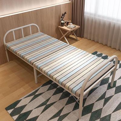 China Foldable School , Hospital Use Space Saving Iron Frame Single Folding Cheap Bed for sale