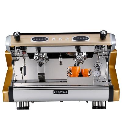 China Hotel 12L Copper Boiler Cafeteras Espresso Coffee Machine/Professional Commercial Semi-automatic Coffee Maker For Cafe for sale