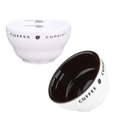 China Sustainable Professional 200ml Porcelain Cupping Rolls SCAA Cupping Tools for sale