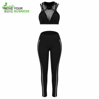 China Breathable Wholesale Custom Gym Wear Shorts Sleeve Yoga Sets Active Wear Yoga Set for sale