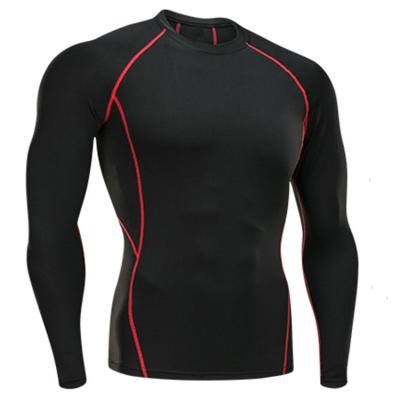 China Breathable Custom Fitness Mens Long Sleeve T Shirt Men Compression Quick Dry Tank Tops for sale