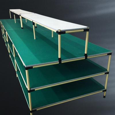 China Customized Industrial Lean Anti-Static Line Work Table Repair Workbench Pipe Used For Product Quality Inspection for sale