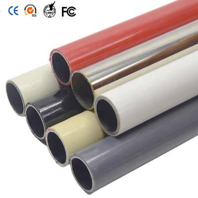 China Storage Rack 2.5 Mm Thickness Black / Blue Gray Color Lean Pipe 28 Mm OD ABS PE Coating Antistatic Compound ESD Lean Tube For ESD Workbench for sale