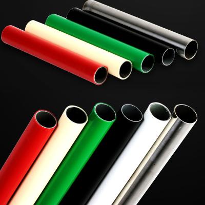 China Storage rack thickness 0.8/1.0/1.2/1.5/2.0/2.5mm stainless steel lean tube beige black color ABS or PE coated diameters 28mm lean pipe for sale