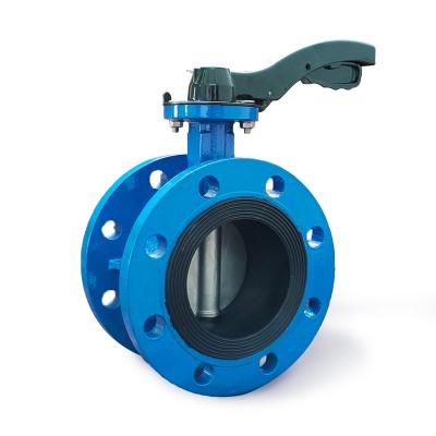 China PN10 PN16 Double Flange Concentric Type General Ductile Iron Body Butterfly Valve for sale