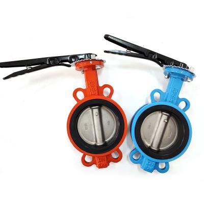 China General DI Body Disc Ss410 Resilient Seated Stem Wafer Butterfly Valve With Handle Lever for sale