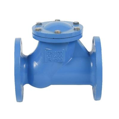 China DIN DN100 General Ductile Iron Normal Temperature PN16 Flange Ends Non Return Valve DI Ball Type Check Valve for sale