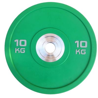 China Durable Natural Color Lifting Combo Stainless Steel Inserts Quality Rubber Competition Bumper Plate for sale