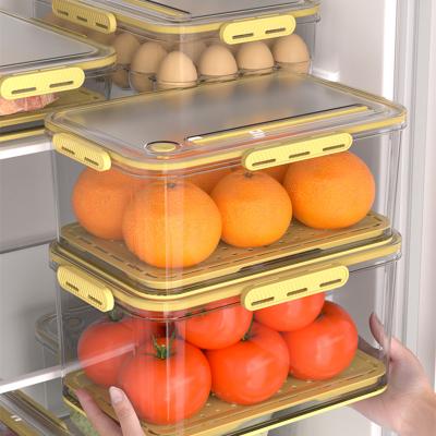 China Freshness Preservation YIKEYOU Hot Sales Kitchen Fridge Storage Boxes Lockable Cheese Storage Box Refrigerator for sale