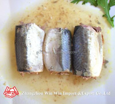 China Small canned mackerel in brine to Chile to Sri Lanka 125g/155g/425g for sale