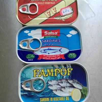 China Canned sardine in oil 125g from Morroco for sale