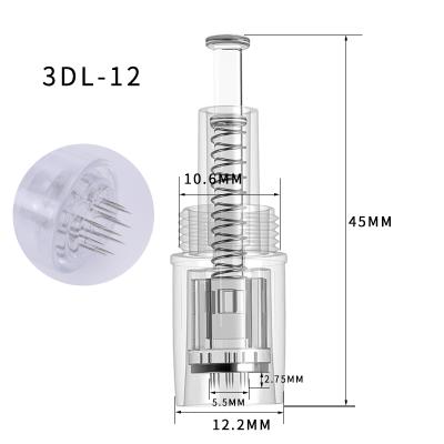 China Anti-Puffiness 9/12/24/36/42/Nano/3D/5D Pins Microneedle Stainless Screw Tips Cartridge For Microagujas Puntas de Dermapen Suppliers for sale