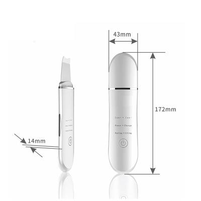 China Latest Beauty Skin Care Device Personal Ultrasonic Detergent Skin Scrubber Exfoliator Facial Machine for sale