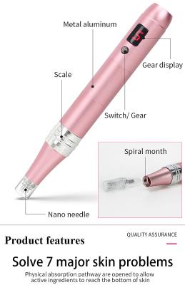 China Medical grade electric led microneedling skin rejuvenation dermapen rechargeable microneedle derma pen for sale