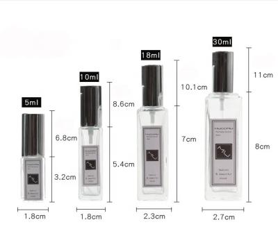 China Portable Empty Necessities 5ml 10ml 18ml 30ml Perfume Bottle Spray Glass Cosmetic Bottle Empty Perfume Atomizer for sale