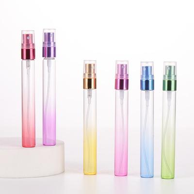 China 10ml Aluminum Perfume Sprayer Colored Glass Perfume Bottle Refill Pump Atomizer Bottle With Colored Sprayer for sale